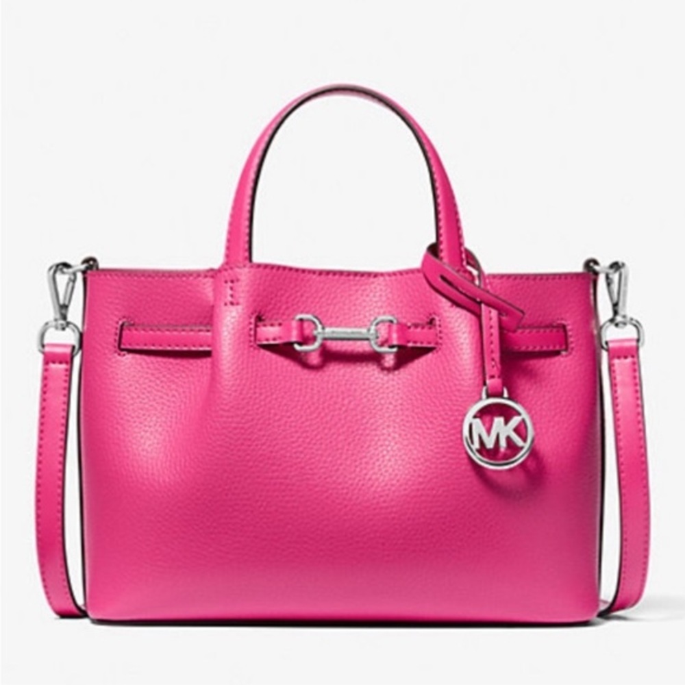 Michael Kors Carson Small Leather Satchel Crossbody